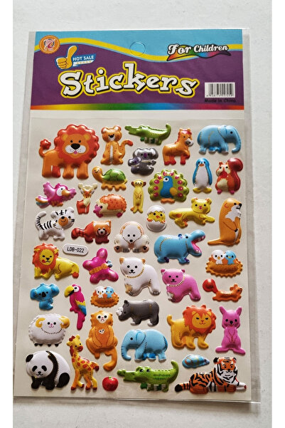 Modellino Stickers For Childreen Puffy Kabartma İçi Hava Dolu Kendinden Yapış...