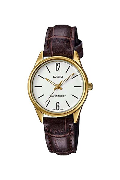 Casio Women's Leather Analog Watch LTP-V005GL-7B - 28.2 mm