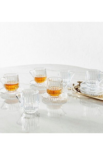 Generic Carmen 12-Piece Tea Cup and Saucer Set - 190 ml