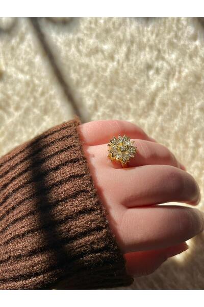 D&Z ACCESSORİES خاتم زهرة اللوتس | خاتم ذهبي بتصميم أنيق مرصع بحجر الزركون مع...