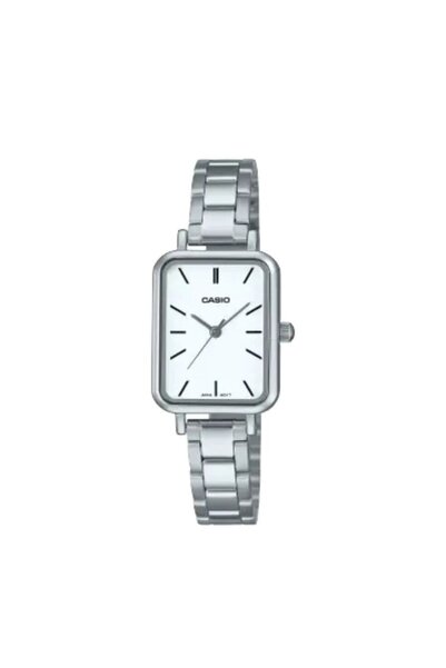 Casio Women Watch Analog White Dial Stainless Steel Band