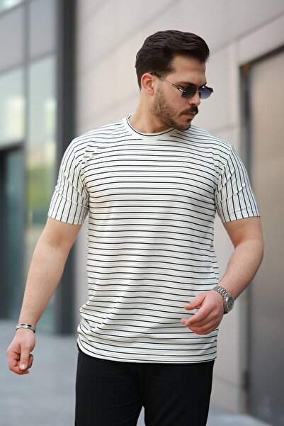 The Hench Ανδρικό μπλουζάκι A Quality Ριγέ με λαιμόκοψη ποδηλάτου