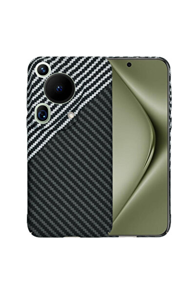 Techsuit Huawei Pura 70 Ultra карбонитов фибростъклен корпус, сив