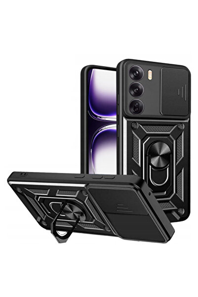 Techsuit Oppo Reno 12 Camera Protection Case CamShield Series, Black