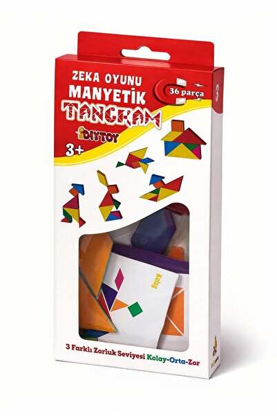 CANDA لعبة ذكاء تانجرام مغناطيسية، 36 قطعة، لعبة ألغاز مغناطيسية تعليمية للأطفال