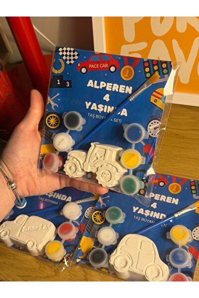 SLEEKI STUDIO 18 adet 6 adet paket set Kişiye Özel İsimli Taş Boyama Seti/ Ke...