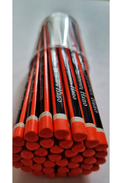 Modellino 40-Piece Jar Hano Hb-2 Wood Pencil Triangular Neon Coral Pencil