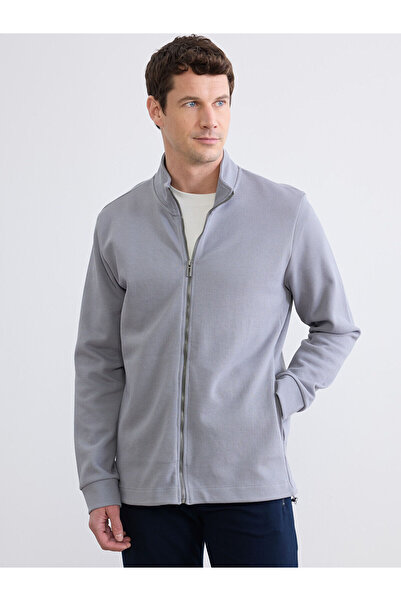 LC Waikiki Peak New Season Mock Neck Men's Zippered Sweatshirt