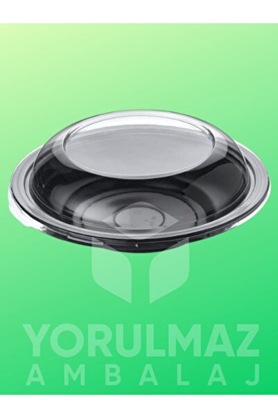 yorulmaz ambalaj 🖤✅ 50 Adet Siyah Salata Ve Waffle Kabı Şeffaf Kapaklı | Sız...