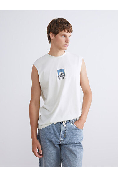LC Waikiki Nevavm Oval Collar Printed Combed Cotton Men's Sleeveless T-Shirt ...