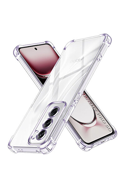 Techsuit Carcasă din silicon transparentă rezistentă la șocuri pentru Oppo Re...