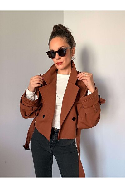 Ali Butik Kahve Reglan Kısa Ceket