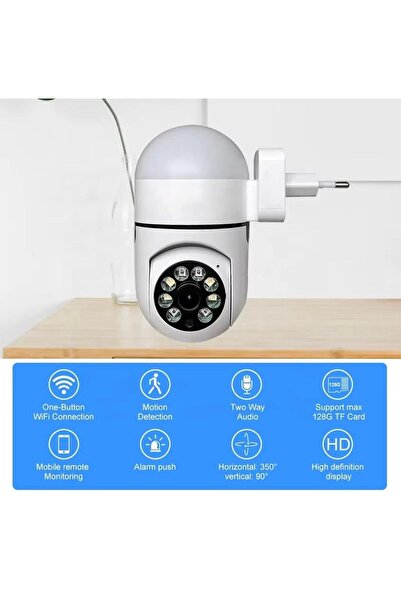 Jortan Cameră Wi-Fi Jortan, 360 grade, vedere pe timp de noapte, Full HD, 2 M...