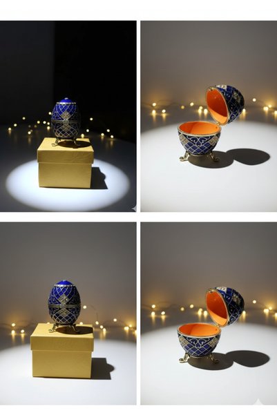 Meya design Decorative Metal Jewelry Box 8.5 cm – Jewelry and Gift Box with Lid