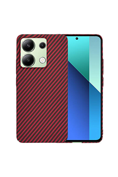 Techsuit Carcasă Xiaomi Redmi Note 13 4G din fibră de carbonită, roșie