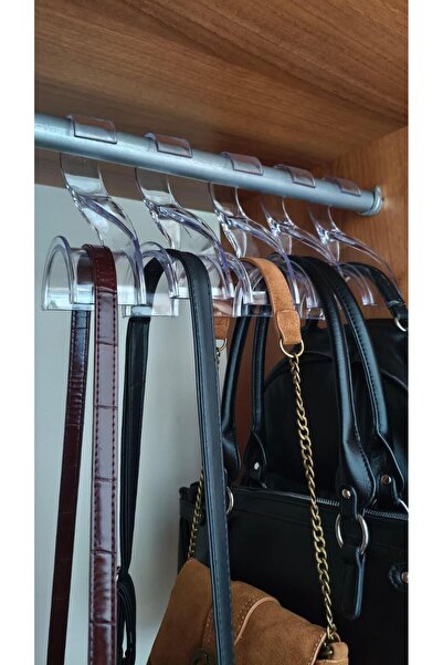 808 Studio 10 Adet Çanta Askısı - Çanta Organizeri - Şapka Organizeri - Plast...