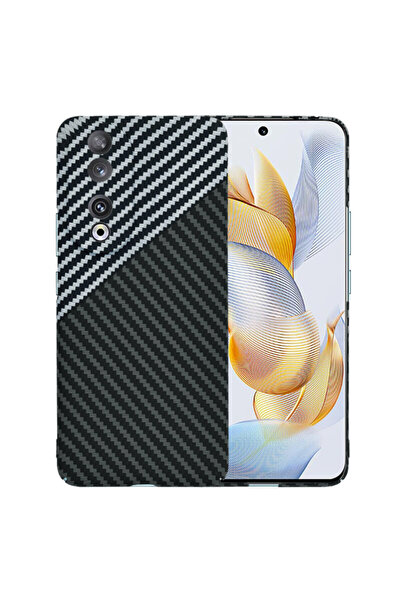 Techsuit Калъф от карбонитни фибростъкло за Honor 90, сив