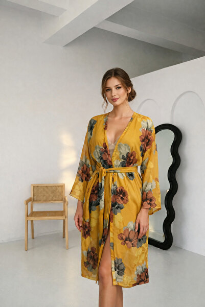 MODA24 Çiçekli kimono