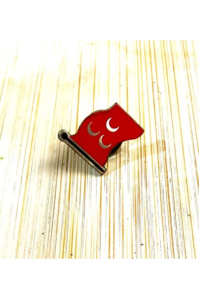 SANAT TACİRİ VİNTAGE MHP ROZET 3 HİLAL ROZET YAKA BROŞU KLİPSLİ ROZET NO 778