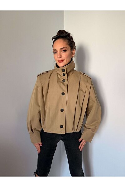 Ali Butik Haki Pileli Bomber Ceket