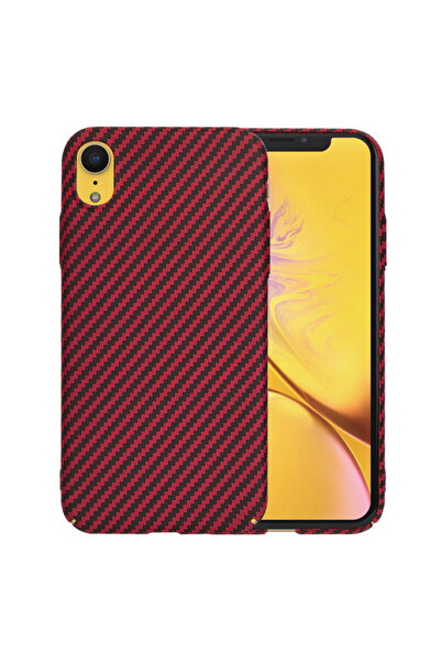 Techsuit Карбонитов фибростъклен корпус за iPhone XR, червен