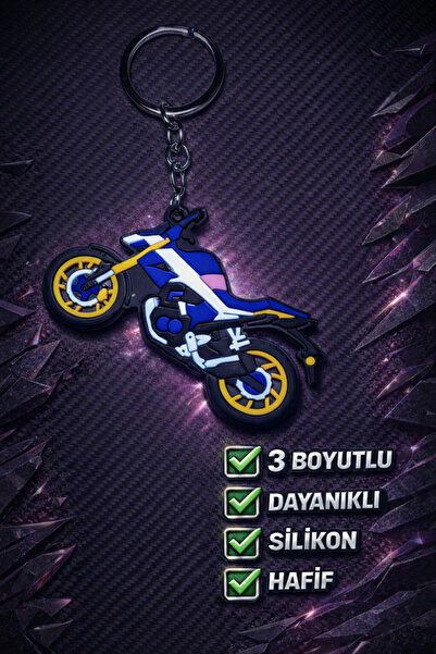 GLOW LUXE 3D Motor Motorcycle 3D Silicone Keychain and Bag Accessory (1 Piece)