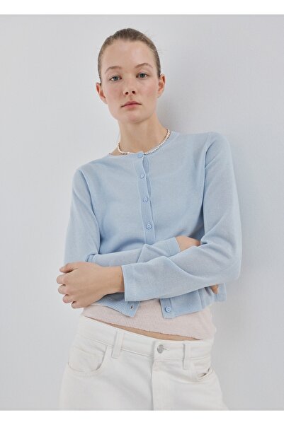 MANGO Woman İnce triko düz kesim hırka