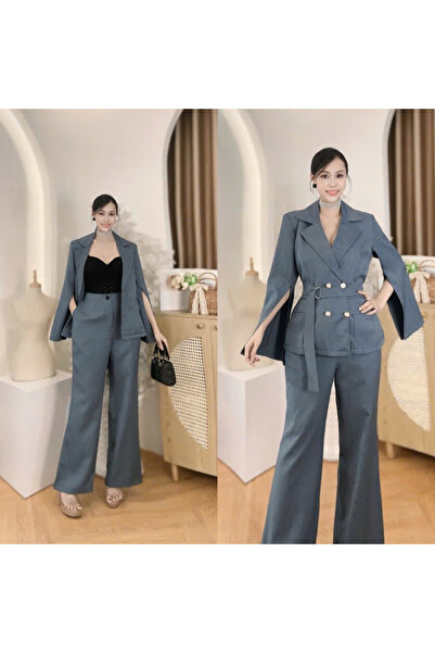 Gorgeousyang Trends Cape Blazer Trouser Set