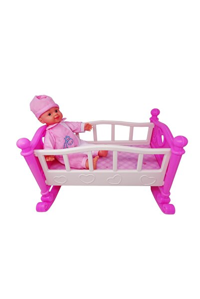 PlayFun Bebe cu Pătuț și Păpușă