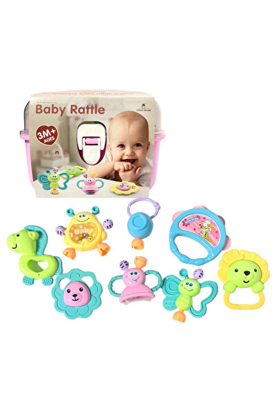 PlayFun Set 8 Jucarii zonaitoare bebe dezvoltare tactila auditiva vizual