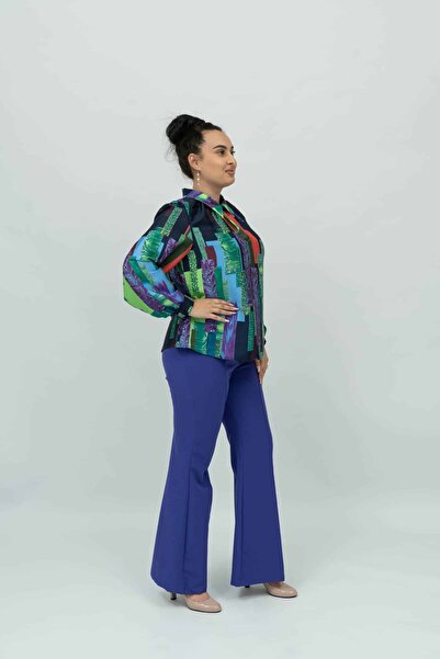 Gorgeaux Elegant Flared Pants Vibrant Purple - M(38)