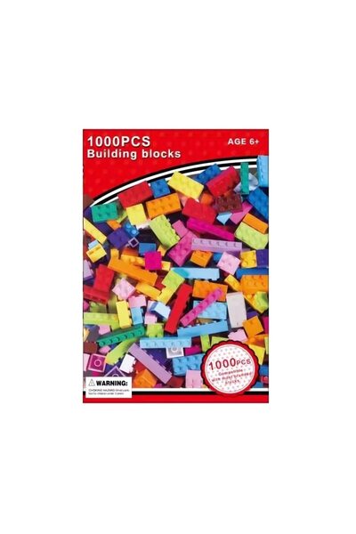 PlayFun Cuburi de construit cu 1000 piese, pentru copii 6 ani+, plastic