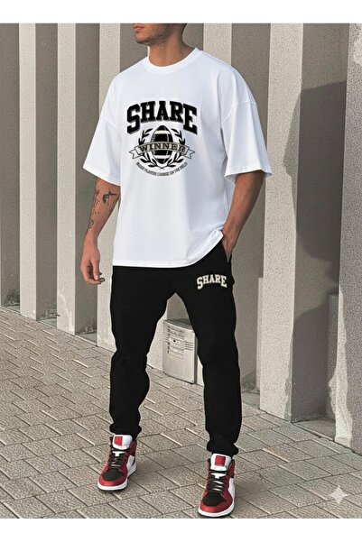 PENTHİLUS Men's Pants and T-Shirt Set - Men's Oversized 2-Piece Set - Summer Set