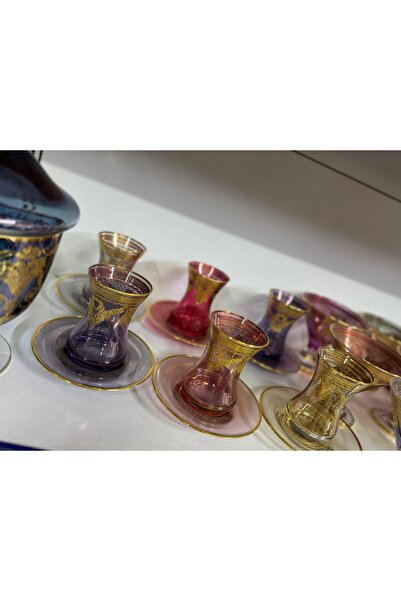 Handmade Esterhomedecor 6-Person Hand-Painted Tea Cup Set