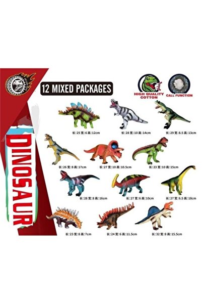 PlayFun Set figurine dinozauri, 12 modele diferite, diverse forme si dimensiu...