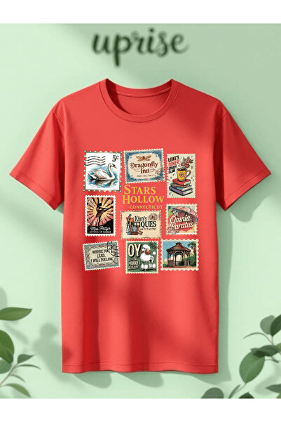 Vordevia Stars Hollow Gilmore Girls Printed Cotton Oversize T-Shirt