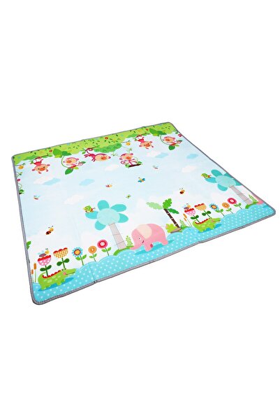 PlayFun Saltea de joaca pentru bebelusi Fokelyi XPE dublu fata, impermeabila