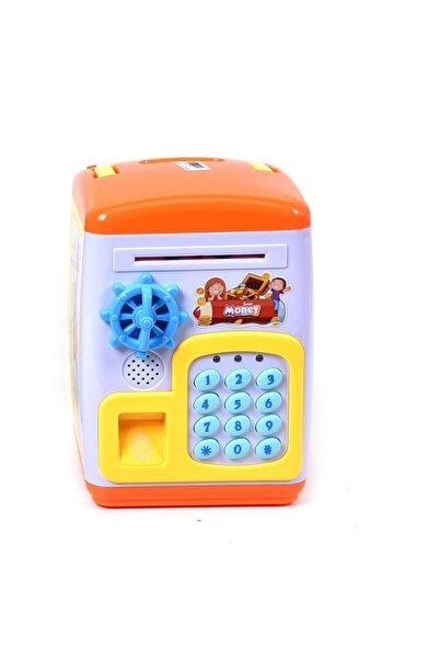 PlayFun Pusculita interactiva MoneySave , tip seif cu cifru, portocaliu