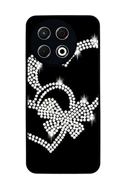 TECNO غطاء حماية متوافق مع سبارك 30 برو، مطبوع، أسود غير لامع، سيليكون ناعم، ...