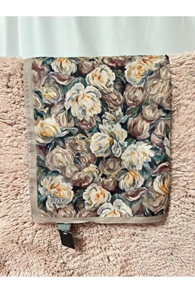 ZER Scarfs Çiçek Desenli Şal