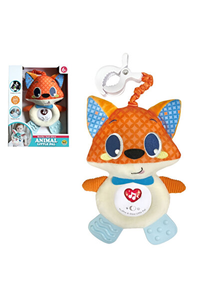 PlayFun Sensory plush toy for babies, with sounds and lights, with crib clip,...