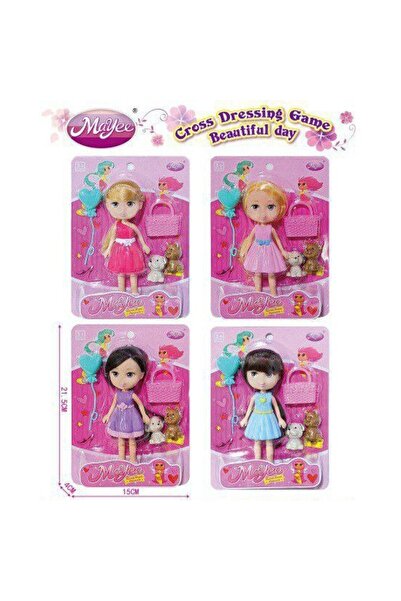 PlayFun Papusa Fashion pentru Fetite – Model Aleatoriu, Rochita Colorata & Ac...