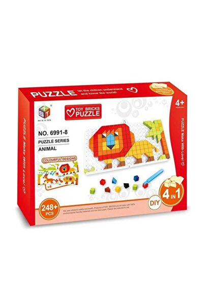 PlayFun Joc educativ, Puzzle Mozaic cu animale, 248 piese