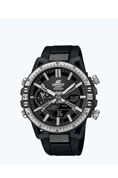 Casio Edifice Black Dial Resin Strap Men Watch ECB-2000TP-1ADF