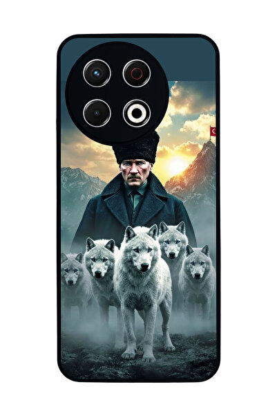 TECNO غطاء حماية متوافق مع سبارك 30 برو، مطبوع، أسود غير لامع، سيليكون ناعم، ...