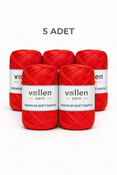 vollen yarn Premium Soft Raffia Yarn 5-Pack |   Polyester Paper Raffia |   So...