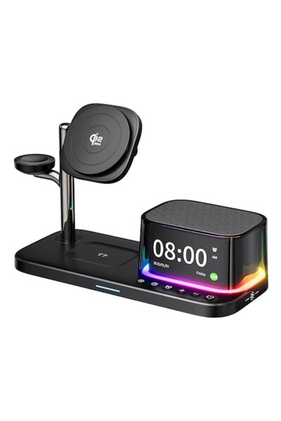 zenivo Incarcator wireless 6 in 1 Qi2.2 25W, Pentru Telefon, ceas si casti, C...