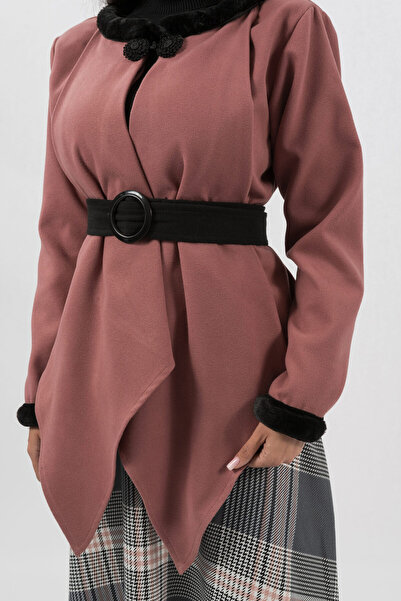 Gorgeaux Powder Pink Jacket in Fabric with Cord Soraia - XL