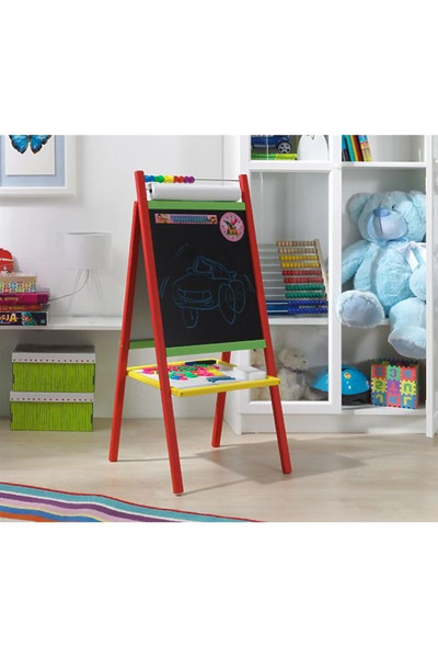 PlayFun Πολυλειτουργικός πίνακας με 2 πλευρές και ξύλινη βάση