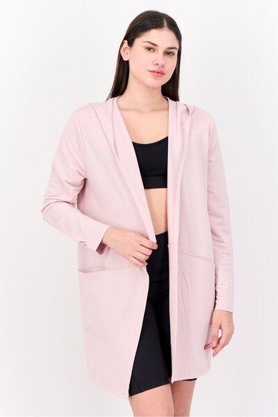 SKECHERS Women Sportswear Fit Long Sleeves Outdoor Cardigans, Pink